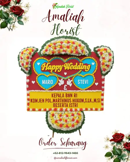 Papan Bunga Pernikahan Melungun Ratu